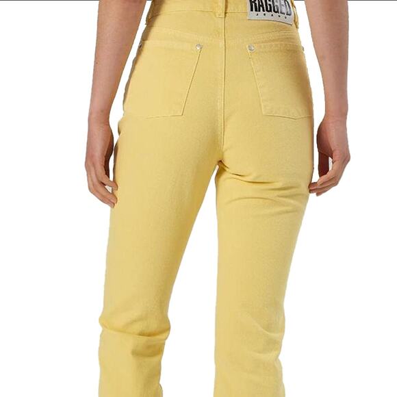 Ragged Priest/RAGGED Jeans High Rise Straight Leg Denim in Honey Yellow 12 NWT - Picture 7 of 9